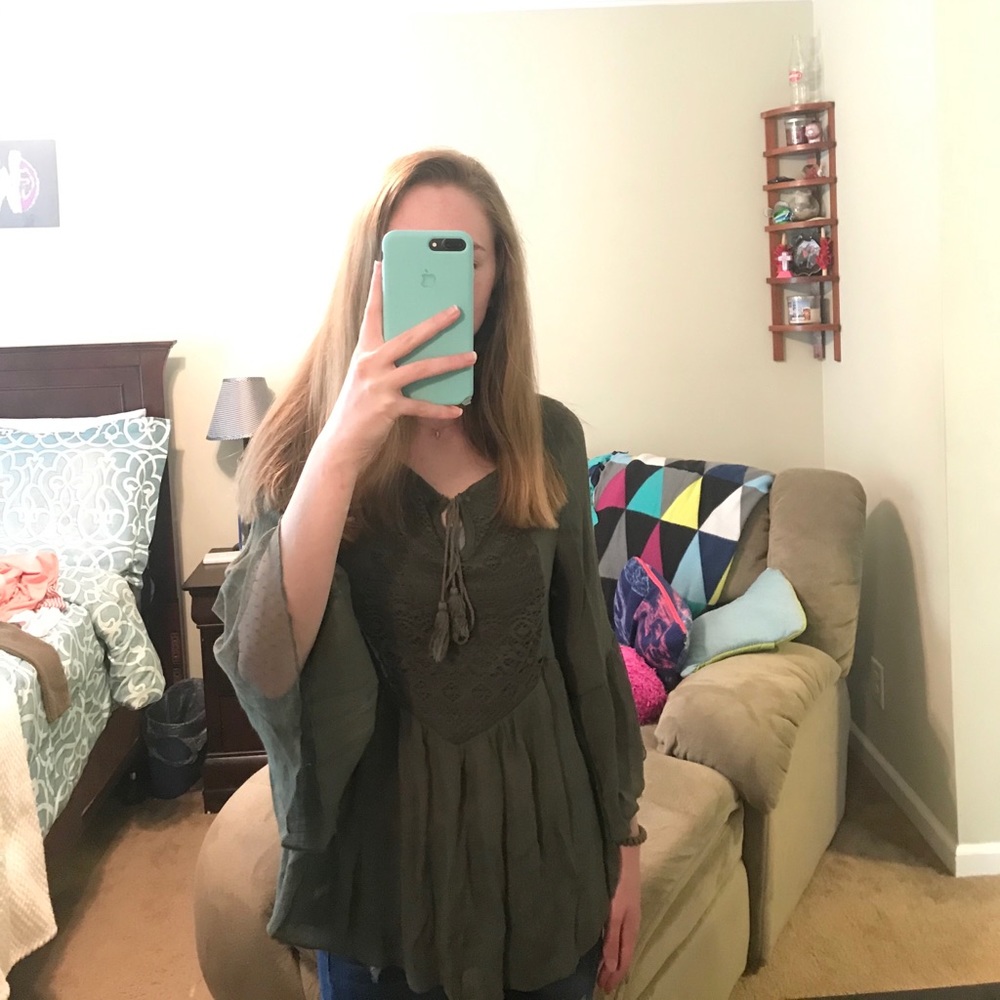 Army Green Blouse